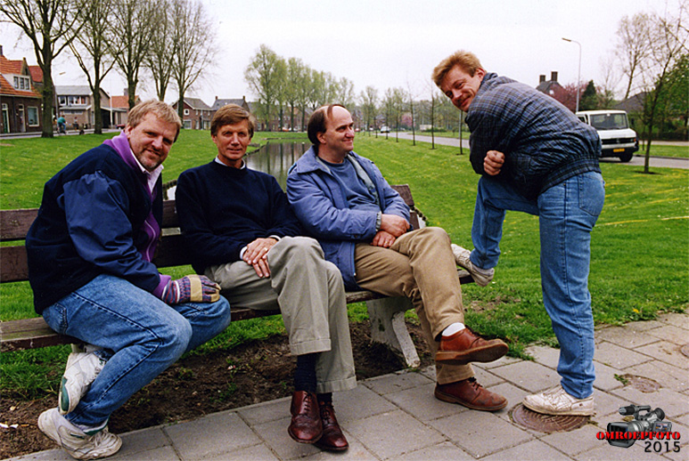 Op deze OmroepFoto : V.l.n.r. Meindert van der Meulen, Rudolf Spoor, Johan Komen en Hans RÃ¶ling.